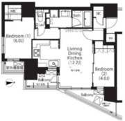 フレンシア四谷左門町 201 間取り図