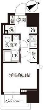 レジディア大森2 605 間取り図