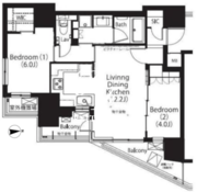 フレンシア四谷左門町 701 間取り図