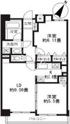 レジディア三軒茶屋2 304 間取り図