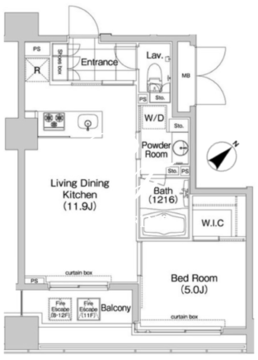 コンフォリア新川 1103 間取り図