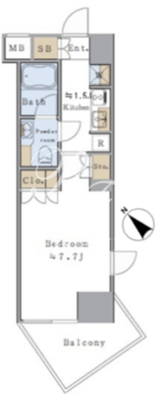 ブリリアイスト千駄ヶ谷 202 間取り図