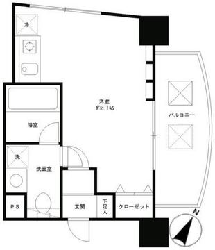 レジディア恵比寿 201 間取り図