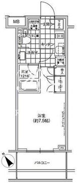 パークハビオ武蔵小山 402 間取り図