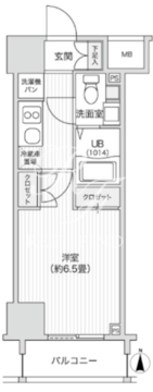 レジディア笹塚2 1205 間取り図