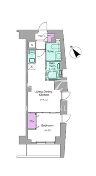 レジディア幡ヶ谷 505 間取り図