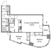 ルネパルティーレ汐留 604 間取り図 ?>