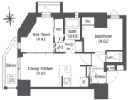 ディームス上野御徒町 1101 間取り図