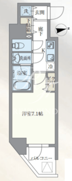 グランパセオ本郷三丁目 203 間取り図