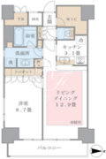 ブリリアイスト東雲キャナルコート 726 間取り図