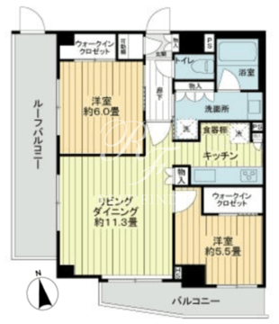 フレシア中目黒 703 間取り図