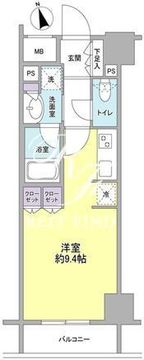 コンフォリア新宿御苑2 1202 間取り図