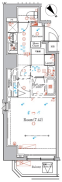 リルシア新大橋リバーサイド 902 間取り図