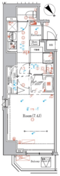 リルシア新大橋リバーサイド 1002 間取り図