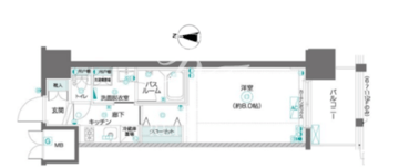 ズーム東陽町 504 間取り図