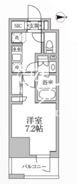 レジディア新御徒町2 401 間取り図