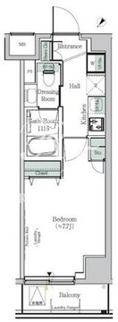 ワンルーフレジデンス木場 W-210 間取り図