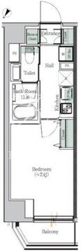 ワンルーフレジデンス木場 W-101 間取り図