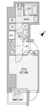 リヴシティ赤坂 1202 間取り図