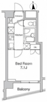 プラウドフラット代々木上原 204 間取り図