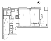 ミリアレジデンス南麻布 203 間取り図
