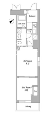 エスティメゾン東新宿 106 間取り図