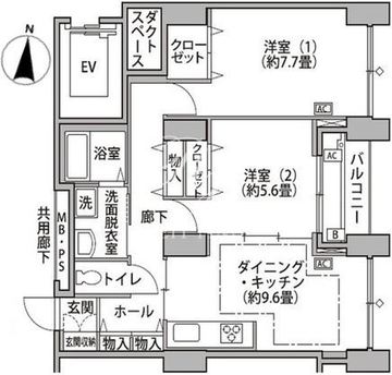 東雲キャナルコートCODAN 14-202 間取り図