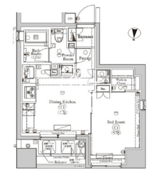 BPRレジデンス神田富山町 401 間取り図