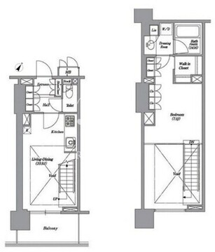 レキシントンスクエア白金高輪 609 間取り図