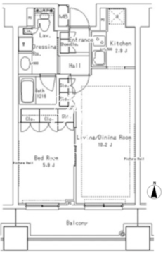 パークアクシス御茶ノ水ステージ 305 間取り図