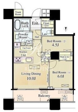 パークシティ大崎ザタワー 1121 間取り図