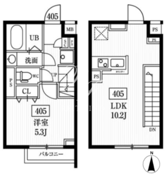 エルファーロ神楽坂 405 間取り図