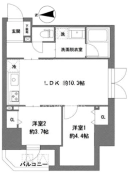 ラ・ヴィータ東上野 402 間取り図