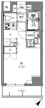 エスレジデンス日本橋馬喰町 102 間取り図