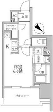 レジディア文京本郷3 505 間取り図