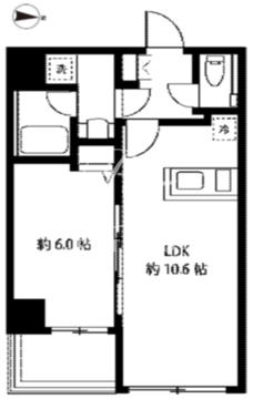 ブルーミング西麻布 201 間取り図