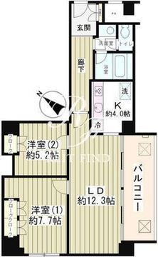 リバー＆タワー 905 間取り図