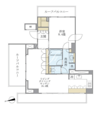 アパートメンツ南麻布2 1201 間取り図