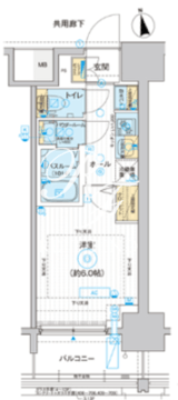 ディームス品川南大井 808 間取り図