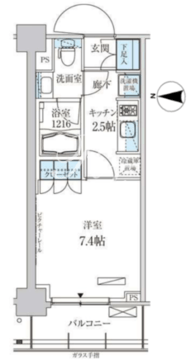 パークアクシス菊川ステーションゲート 806 間取り図