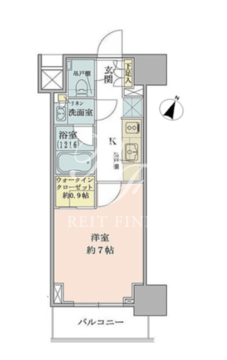 ザ・パークワンズ品川戸越 1302 間取り図