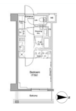 ザ・パークハビオ神泉 403 間取り図