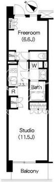 ブリリアイスト三軒茶屋 B-311 間取り図