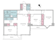 レジディア文京音羽 202 間取り図