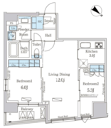 パークアクシス日本橋堀留町 801 間取り図