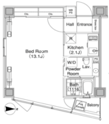 エルスタンザ代官山 402 間取り図