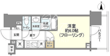 ピアース渋谷ウエスト 403 間取り図