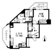レジディア中落合 A701 間取り図