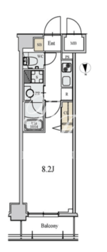 アスール菊川 302 間取り図