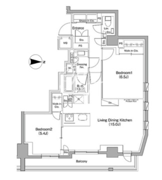 ザ・パークハビオ神泉 514 間取り図